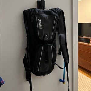 CamelBak Black Hydration Pack with Blue Tube